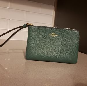 Coach Corner Zip Wristlet